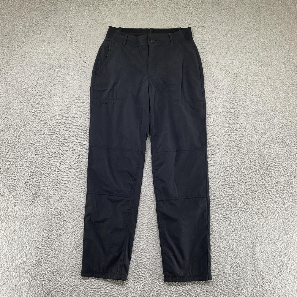 REI Lined Hiking Pants Womens 8 Black Outdoor Gorpcore Zip Pockets Fall Winter